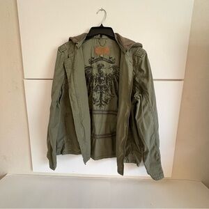 Guess Vintage Olive Military Multi-pocket Hooded Jacket by Invictus Mateo